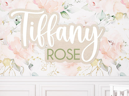 Custom Wood Nursery Name Sign, Above Crib Sign, Baby Shower Gift, Girl Name Sign, Layered Baby Name Sign, Boy Name Sign, Newborn Room Decor