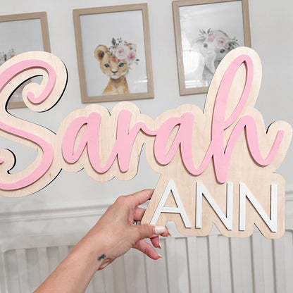 Custom Wood Baby Name Sign, Nursery Decor, Kids Room Art, Wall Art for Newborn, Baby Name Sign, Kids Room Decor, Wooden Sign, Boho Design