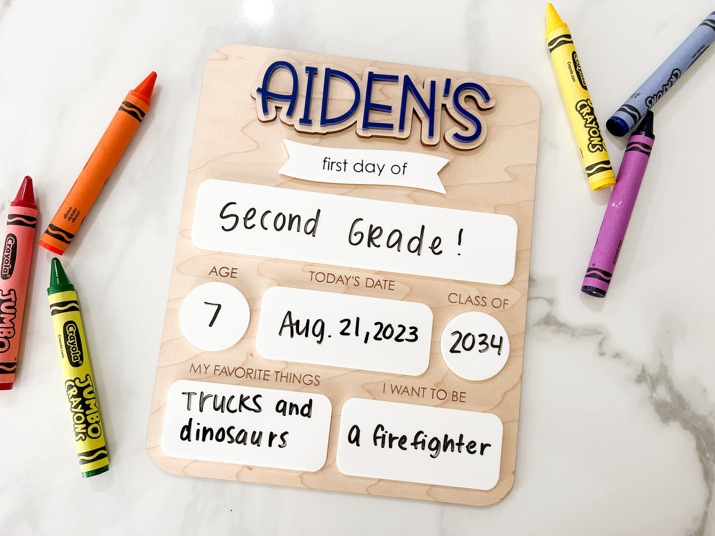 My First Day of School Sign, Back to School Board, Last Day of School, Personalized Photo Prop, Reusable Sign, Sign for School Pictures
