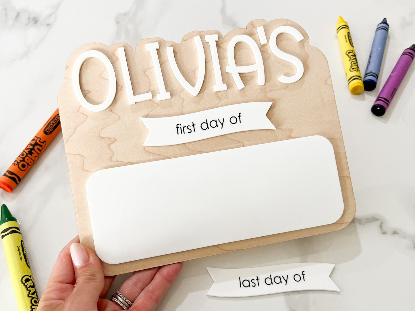 Personalized My First Day of Sign, Reusable Back to School Board, Last Day of School, Board Photo Prop, Sign for School Pictures