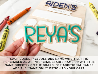 My First Day of School Sign, Back to School Board, Last Day of School, Personalized Photo Prop, Reusable Sign, Sign for School Pictures