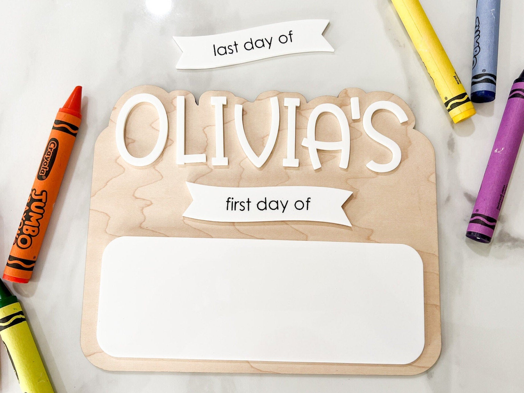 Personalized My First Day of Sign, Reusable Back to School Board, Last Day of School, Board Photo Prop, Sign for School Pictures