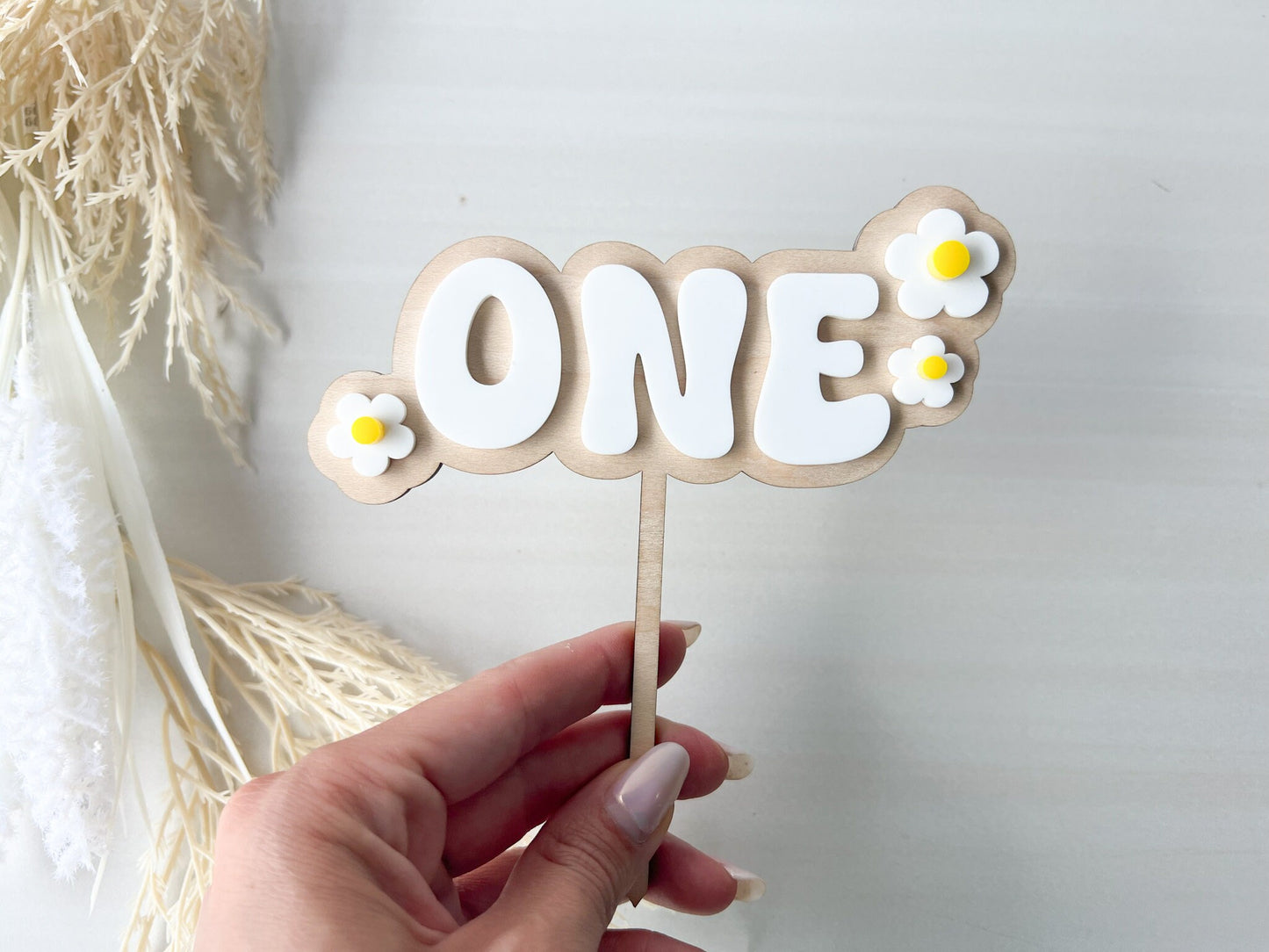 One Groovy Year Daisy Cake Topper, One Daisy Smash Cake Topper, Boho Retro First Birthday, Second Birthday 70s Theme, Hippie Birthday Decor
