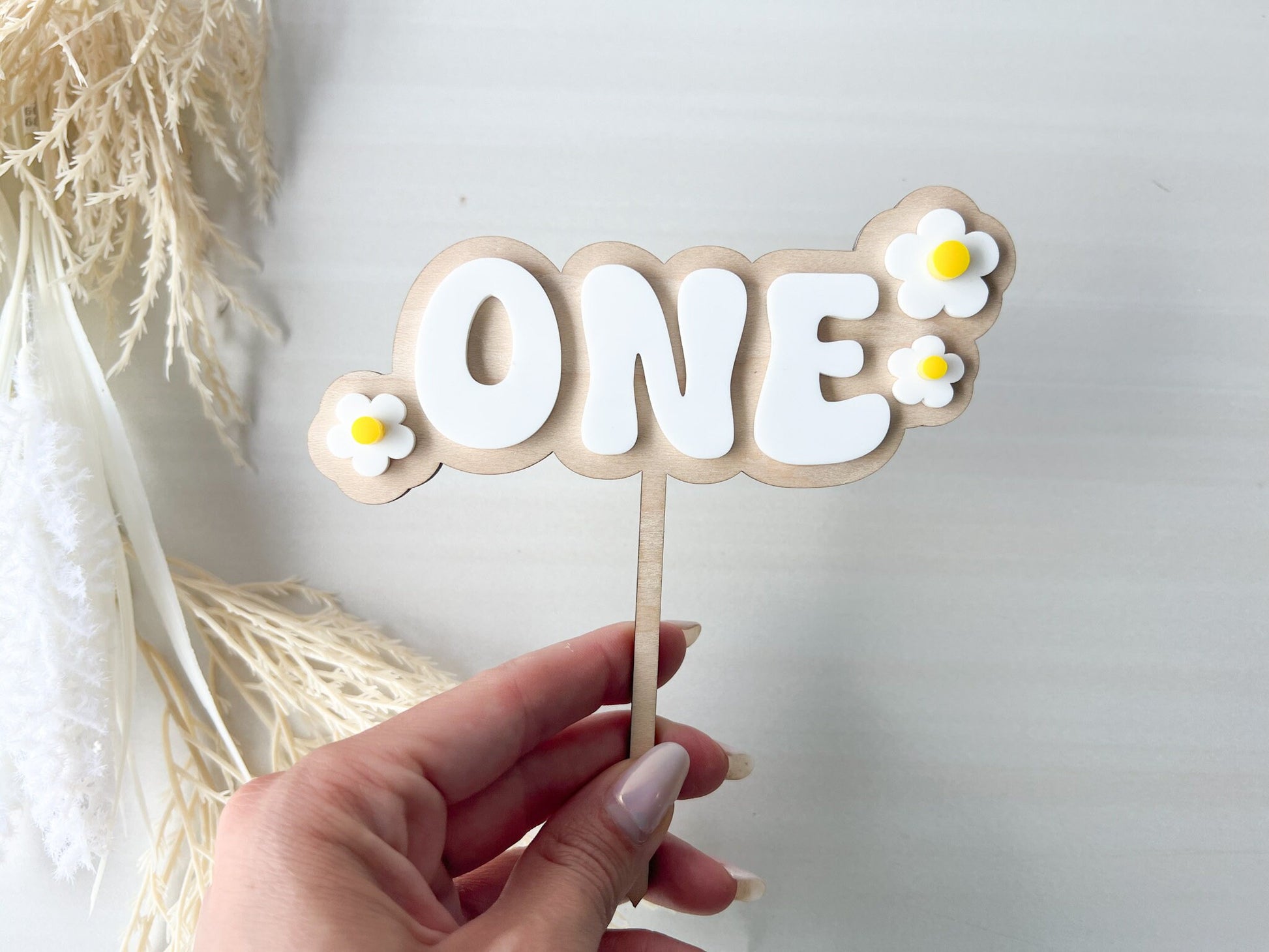 One Groovy Year Daisy Cake Topper, One Daisy Smash Cake Topper, Boho Retro First Birthday, Second Birthday 70s Theme, Hippie Birthday Decor