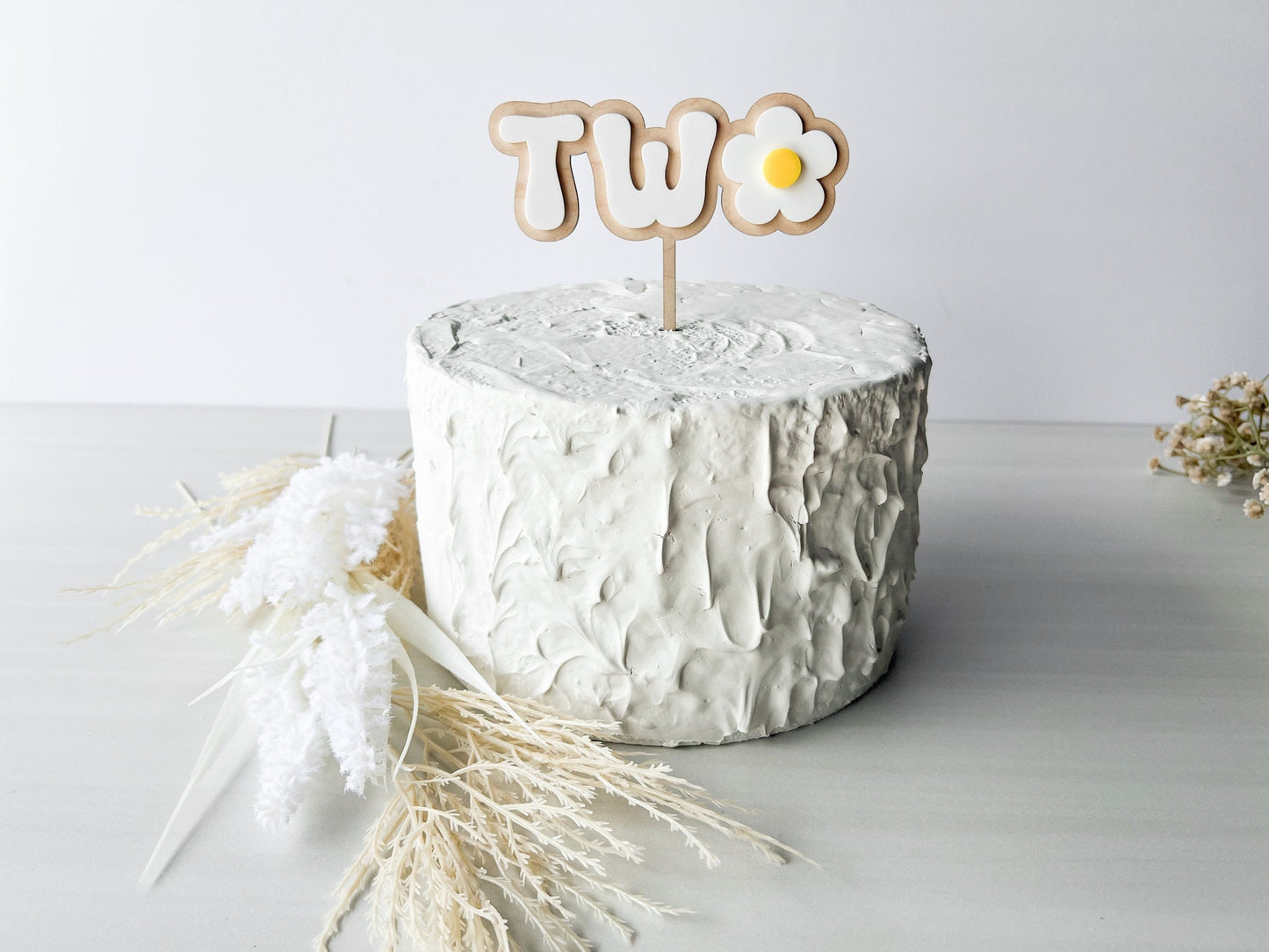 Second Birthday Daisy Cake Topper, Two Daisy Cake Topper, Boho Retro First Birthday, 70s Theme, Hippie Groovy Daisy Birthday Decor