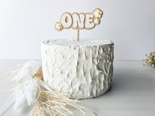 One Groovy Year Daisy Cake Topper, One Daisy Smash Cake Topper, Boho Retro First Birthday, Second Birthday 70s Theme, Hippie Birthday Decor