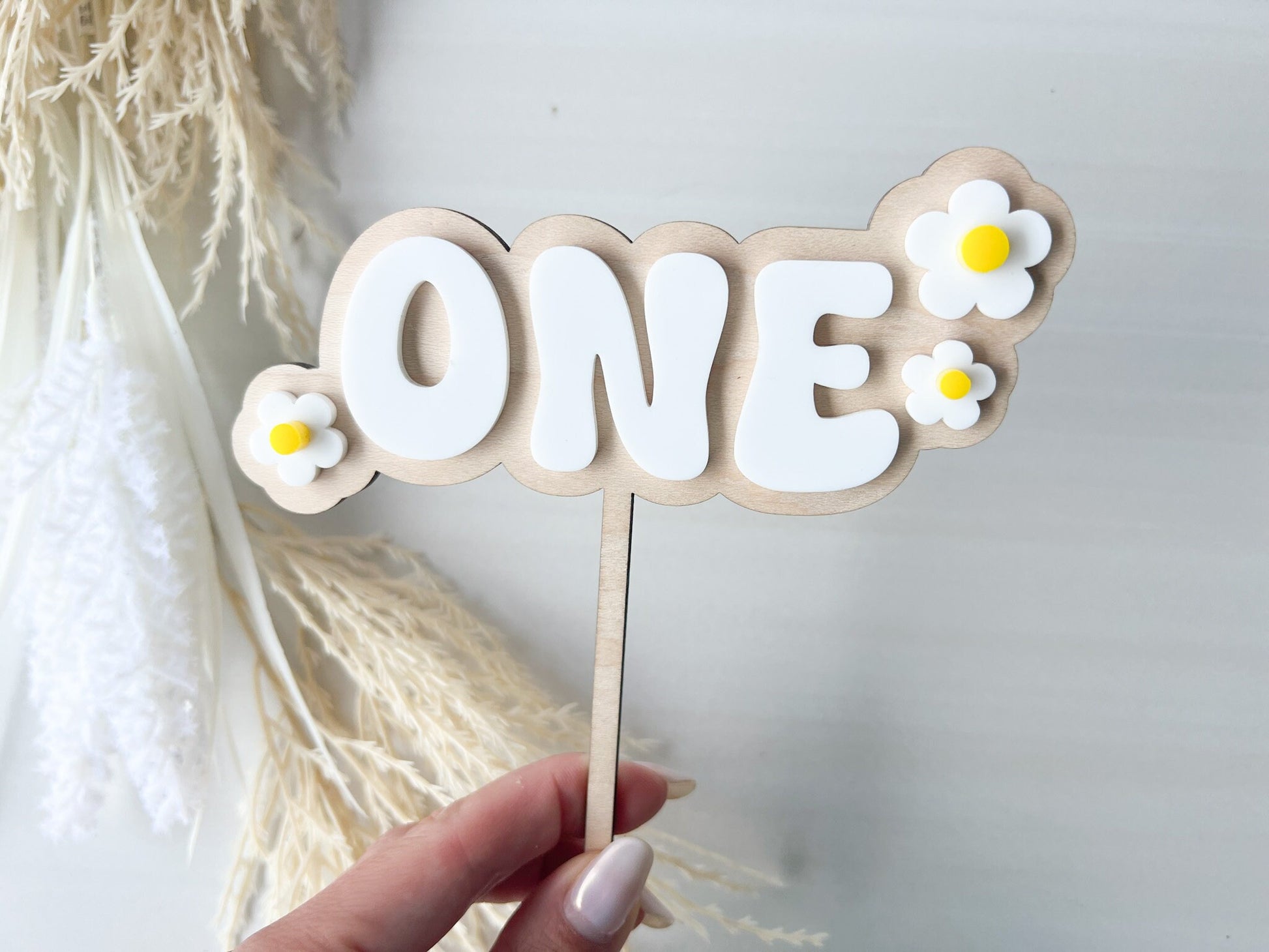 One Groovy Year Daisy Cake Topper, One Daisy Smash Cake Topper, Boho Retro First Birthday, Second Birthday 70s Theme, Hippie Birthday Decor