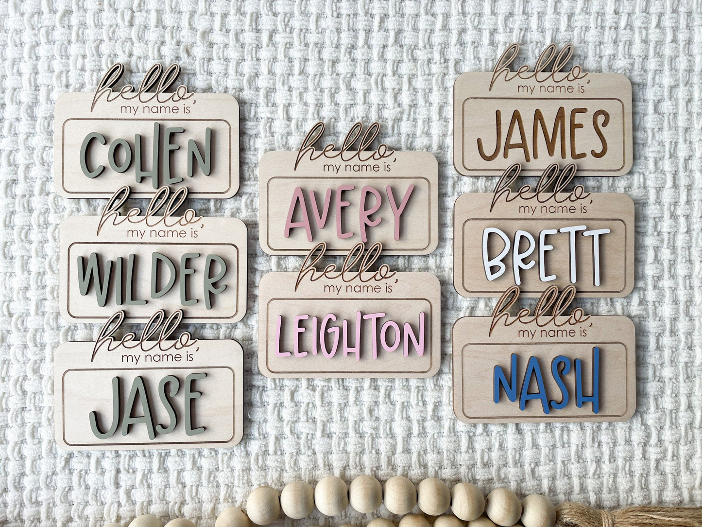 Hello My Name is Birth Announcement Sign for Hospital, Baby Name Sign, Newborn Baby Name Announcement Sign, Newborn Photo Prop