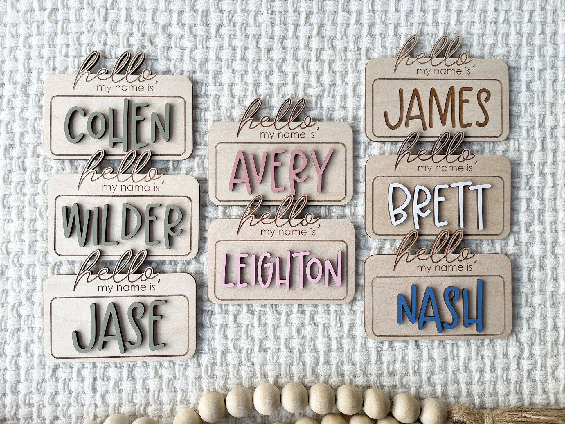 Hello My Name is Birth Announcement Sign for Hospital, Baby Name Sign, Newborn Baby Name Announcement Sign, Newborn Photo Prop