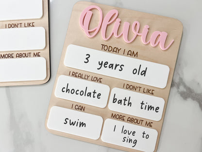 Baby Monthly Milestone Board