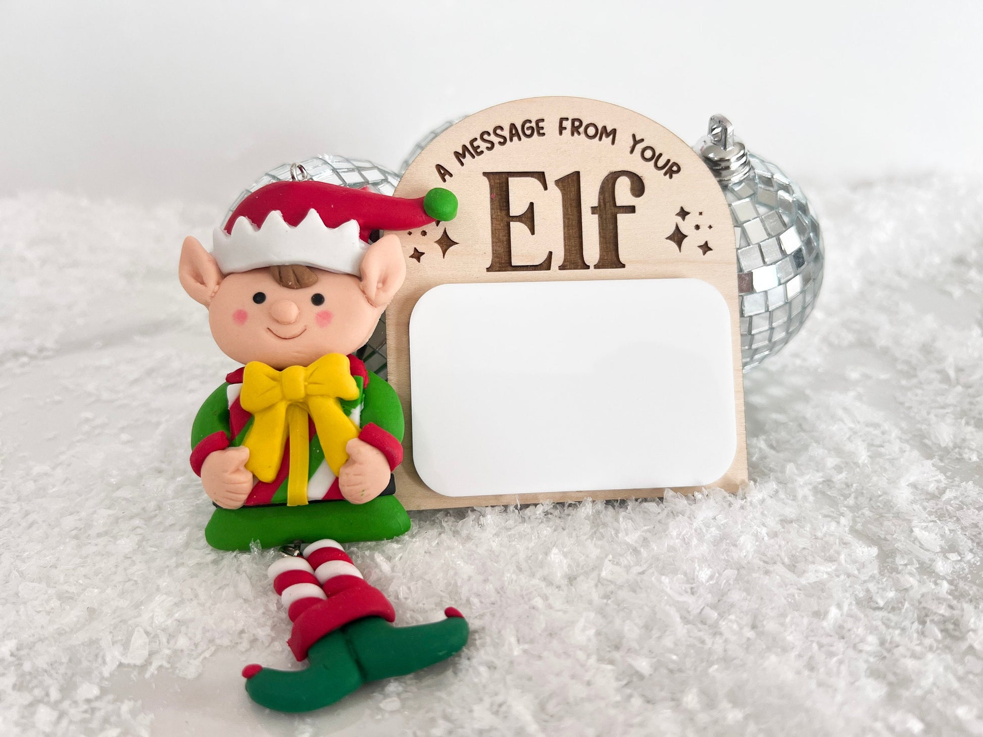 Message from your Elf Sign, Dry Erase Board Reusable Elf Prop, Christmas Decor, Mini Elf Dry Erase Board, Elf accessory, Elf Kit Idea