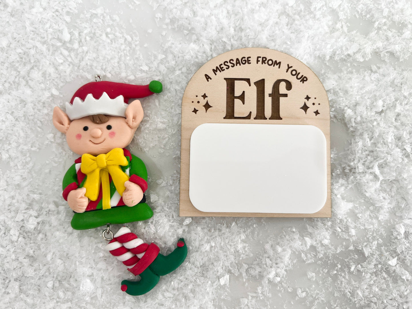 Message from your Elf Sign, Dry Erase Board Reusable Elf Prop, Christmas Decor, Mini Elf Dry Erase Board, Elf accessory, Elf Kit Idea