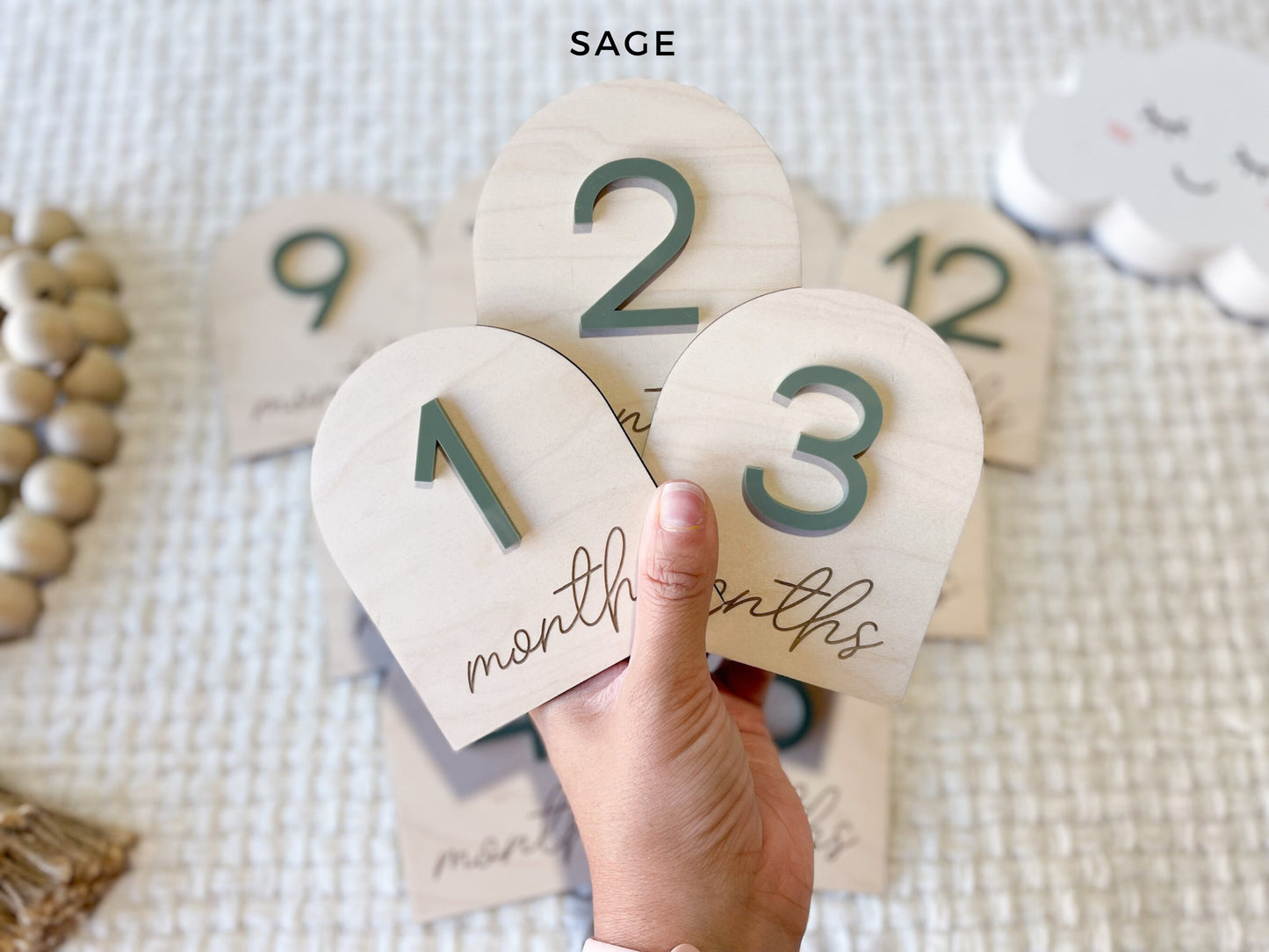 Baby Monthly Milestone Marker, Month Photo Sign Baby, Baby Milestone Discs, Baby Shower Gift, Personalized Baby Milestone Cards Set Arch