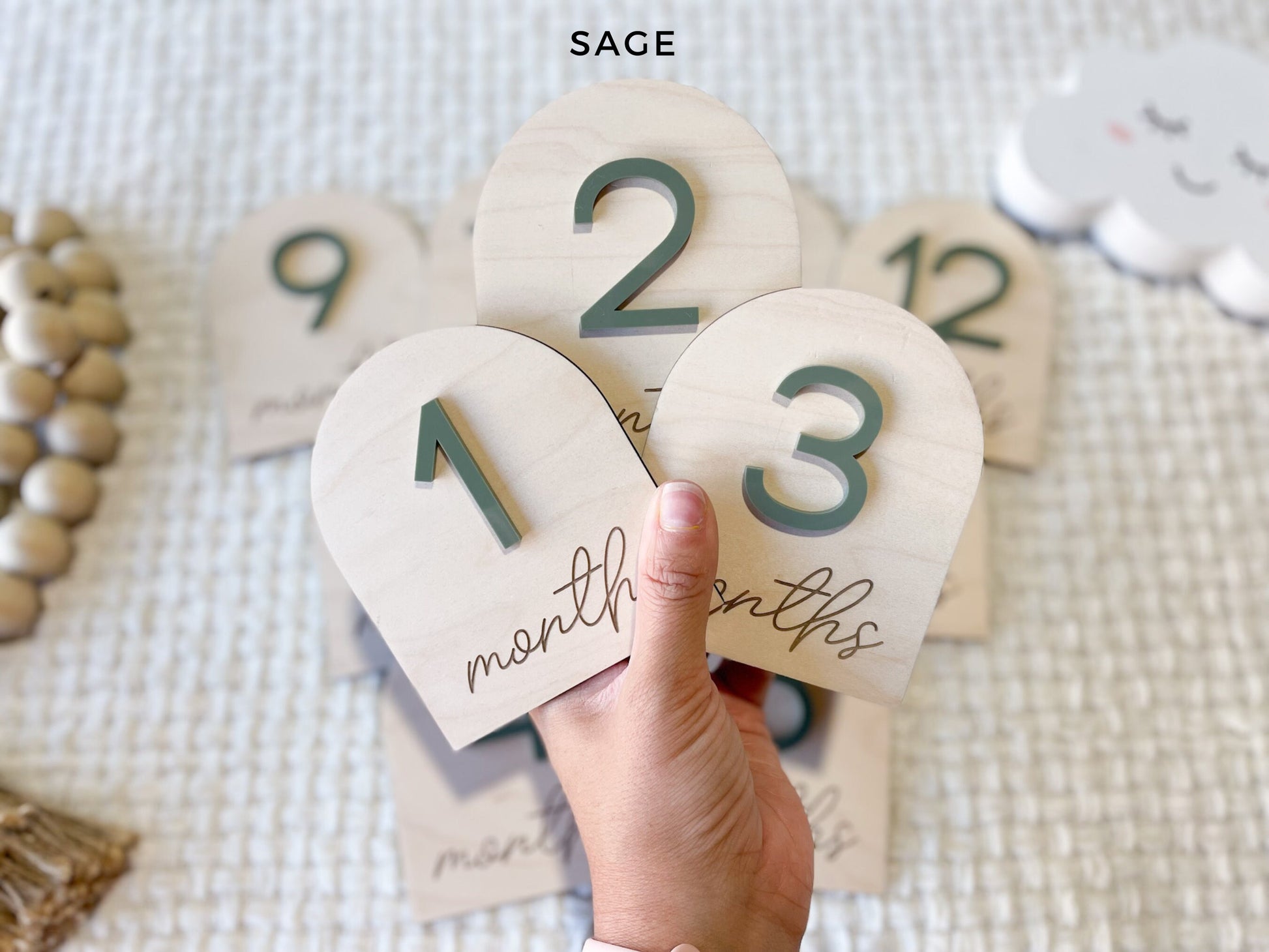 Baby Monthly Milestone Marker, Month Photo Sign Baby, Baby Milestone Discs, Baby Shower Gift, Personalized Baby Milestone Cards Set Arch