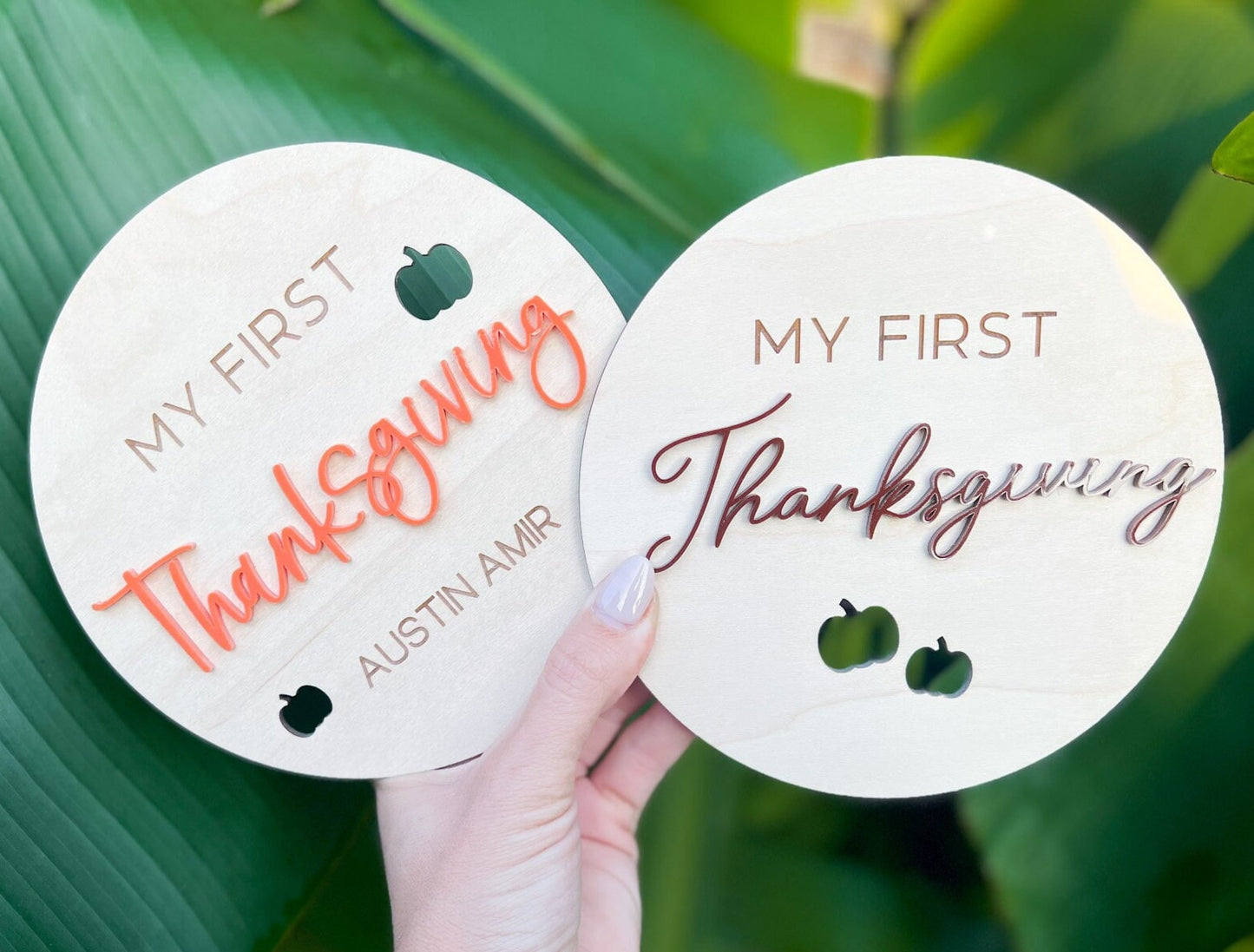 My First Thanksgiving Sign, My First Holiday Milestone, Baby's First Thanksgiving, Newborn Photo Prop, Personalized Baby Thanksgiving Sign