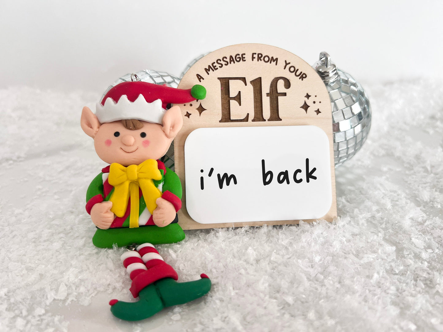 Message from your Elf Sign, Dry Erase Board Reusable Elf Prop, Christmas Decor, Mini Elf Dry Erase Board, Elf accessory, Elf Kit Idea