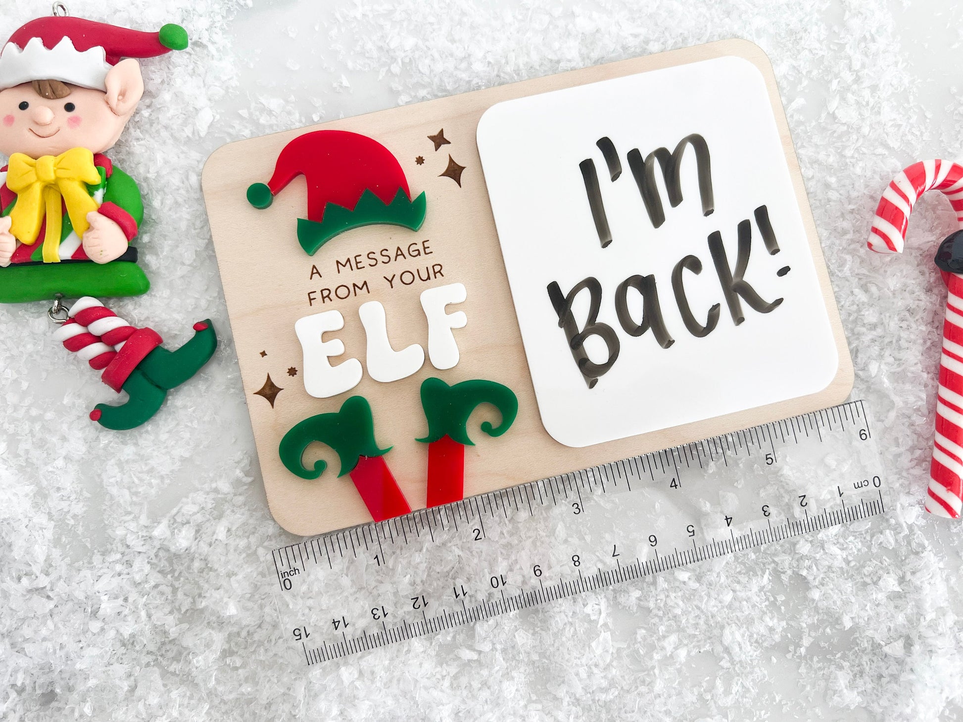 Message from your Elf Sign, Mini Elf Message Board, Elf accessory, Dry Erase Board Reusable Elf Prop, Christmas Decor, Elf Kit Idea