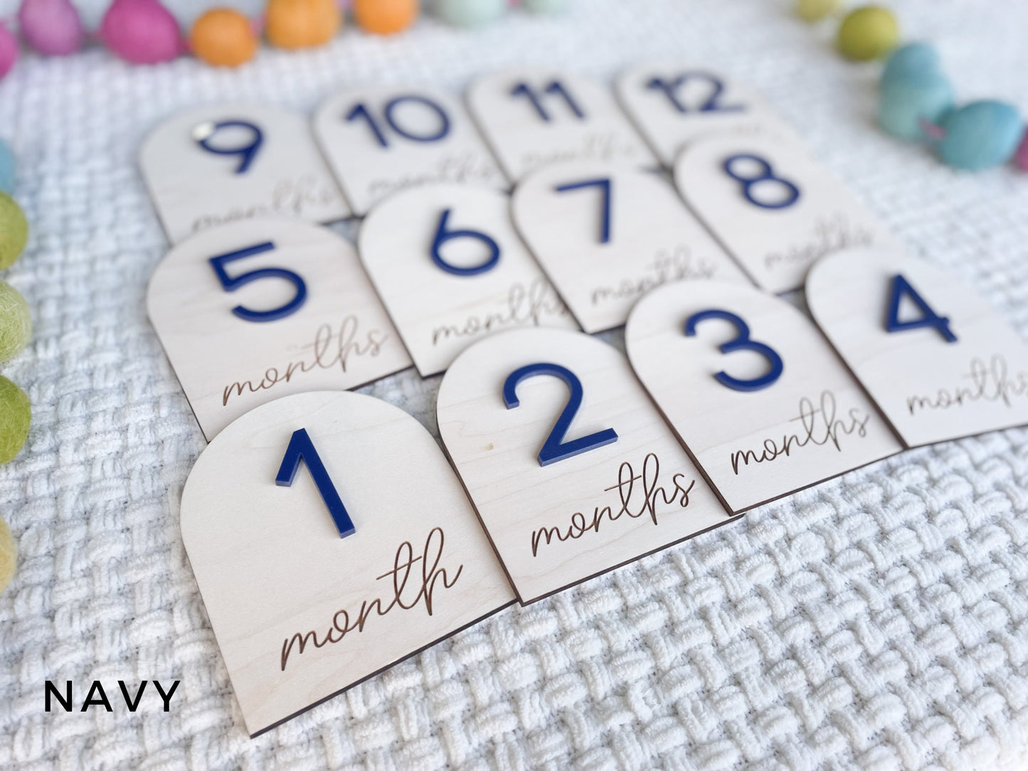 Baby Monthly Milestone Marker, Month Photo Sign Baby, Baby Milestone Discs, Baby Shower Gift, Personalized Baby Milestone Cards Set Arch
