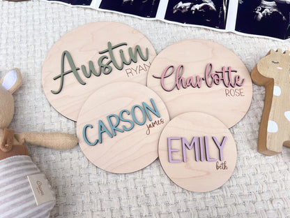 Baby Announcement Name Sign, Newborn Name Sign For Hospital, Name Plate Birth Announcement sign for Boy, Personalized Wood Sign Name Reveal