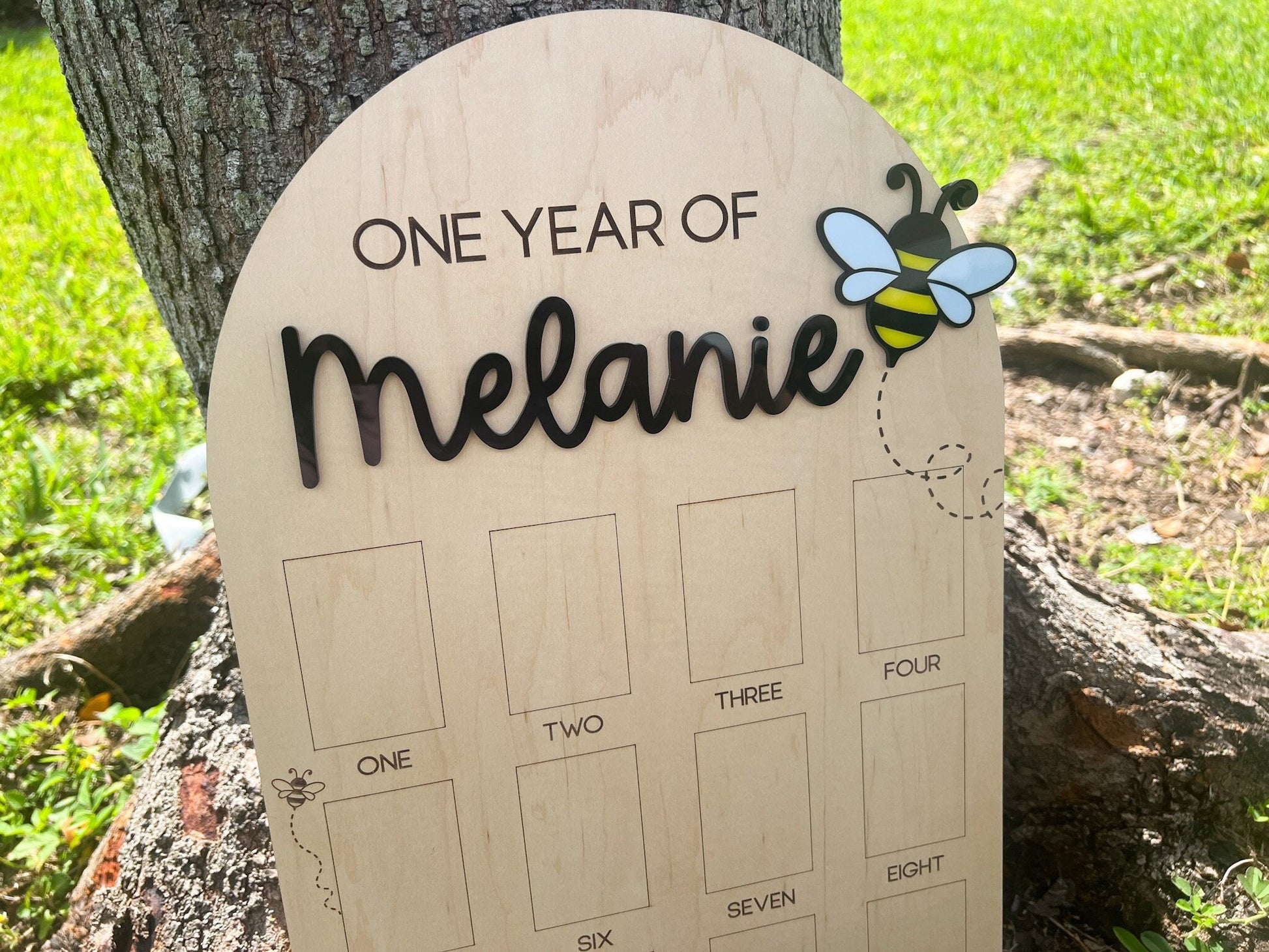 One year of Photo Board, Fun to Bee One Birthday Decor, Sweet to bee one party, Bumble Bee 1st bee day, Queen Bee first birthday party,