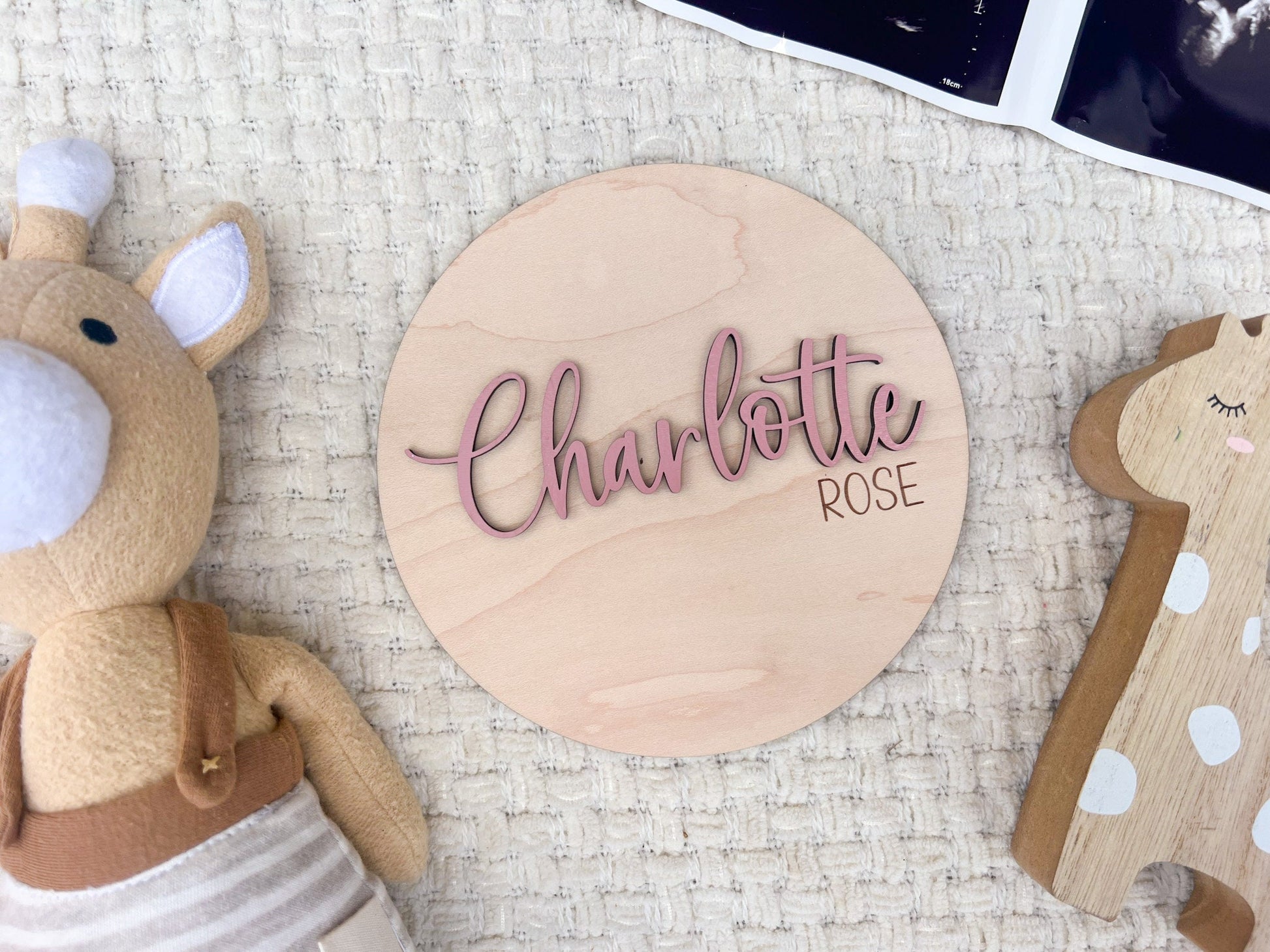 Baby Announcement Name Sign, Newborn Name Sign For Hospital, Name Plate Birth Announcement sign for Boy, Personalized Wood Sign Name Reveal