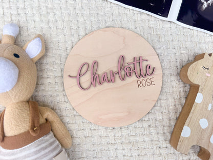 Baby Announcement Name Sign, Newborn Name Sign For Hospital, Name Plate Birth Announcement sign for Boy, Personalized Wood Sign Name Reveal