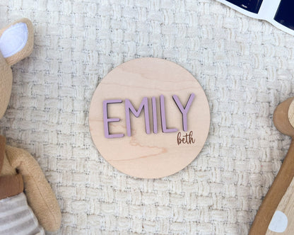 Baby Announcement Name Sign, Newborn Name Sign For Hospital, Name Plate Birth Announcement sign for Boy, Personalized Wood Sign Name Reveal