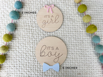 It's a Girl It's a Boy Gender Announcement, She's Here Hospital Gender Reveal, It's a Girl Boy Sign for Hospital, Girly Bow Hospital Sign