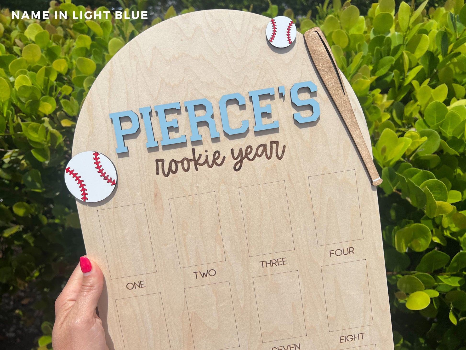 Baseball Birthday Photo Board, Sport Theme First Birthday, Rookie of the Year First Photo Board, 1st Birthday Baseball Party, 12 Month Photo