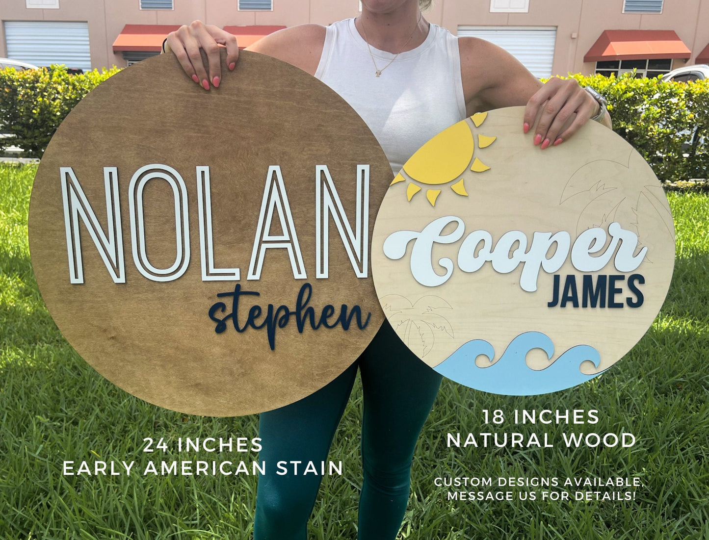 Round Wood Nursery Name Sign, Above Crib Sign, 3D Custom Name Sign, Baby Shower Gift, Baby Name Sign, Name Reveal, Girl Nursery Theme, Boy