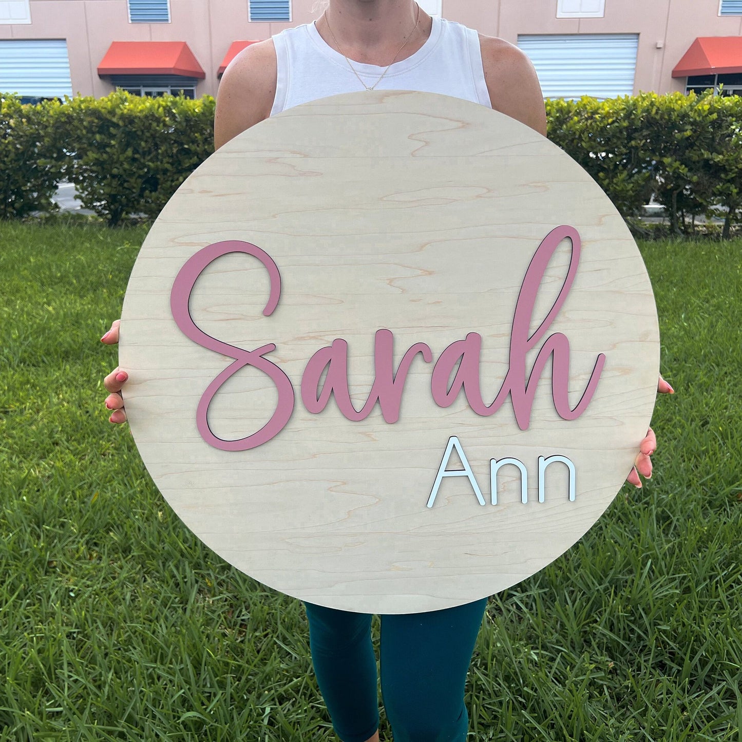 Nursery Round Name Sign, 3D Custom Name Sign, Boy Nursery Name Sign, Wood Baby Name Sign, Above Crib Name Sign, Name sign for nursery girl