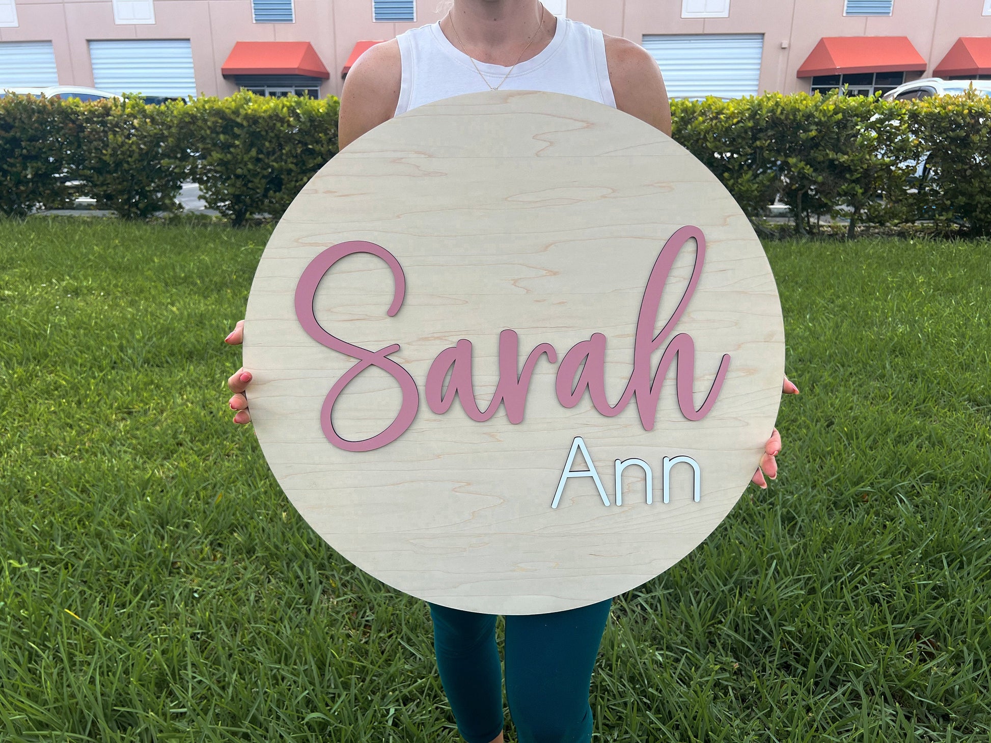 Nursery Name Sign, 3D Custom Name Sign, Baby Shower Gift, Round Wood Name Sign, Baby Name Sign, Name Reveal, Boy Nursery Theme, Crib Sign