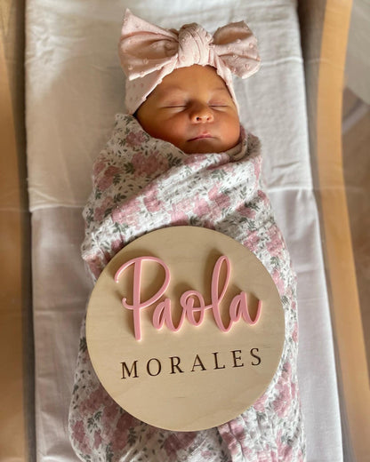 Baby Name Sign for Hospital, Birth Announcement Sign, Hospital Name Sign, Newborn Name Wood Sign, Nursery Decor, 3D Hospital Name Wood Sign