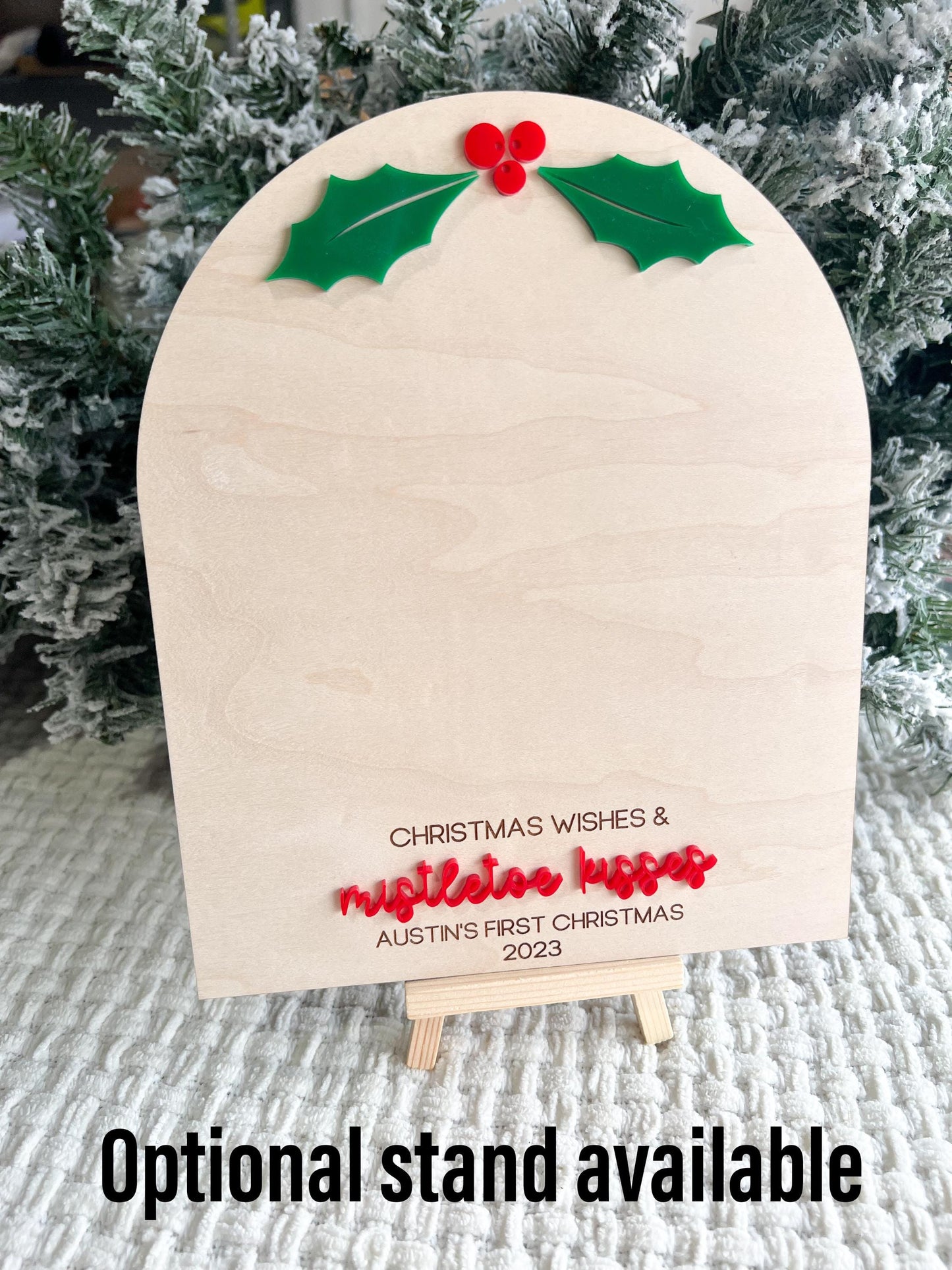 Christmas Footprint Sign Board, Mistletoe Kids Christmas Footprint Craft, Mistletoe Kisses Footprint Keepsake Board, Baby Feet Christmas