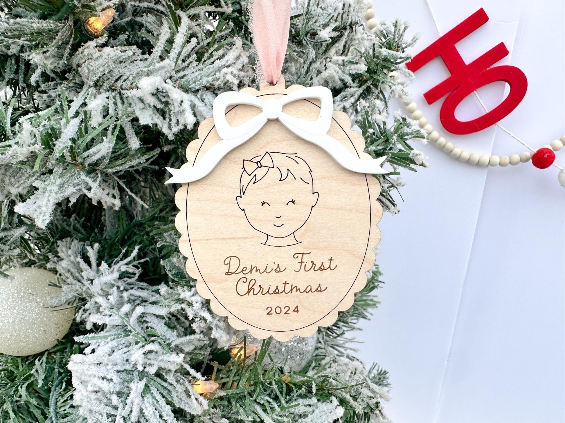 Family Ornament 2024, Family Portrait Christmas Ornament, Grandkids Ornament, Yearly Ornament Family Memory, Personalized Christmas Ornament