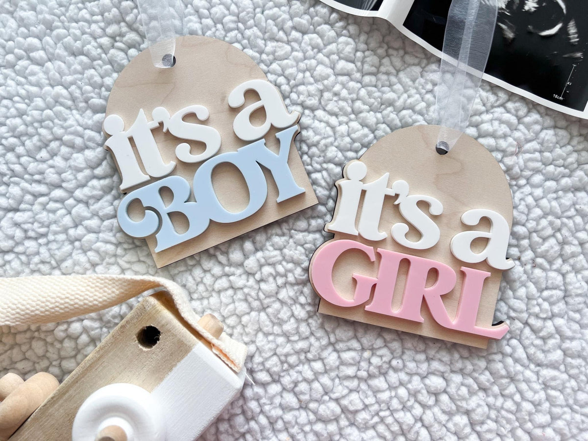 It's a Boy It's A Girl Christmas Ornament, Holiday Gender Reveal Ornament, Pregnancy Announcement, Baby Coming Soon Christmas Ornament