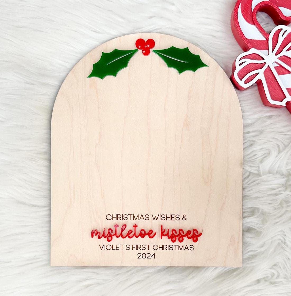 Christmas Footprint Sign Board, Mistletoe Kids Christmas Footprint Craft, Mistletoe Kisses Footprint Keepsake Board, Baby Feet Christmas