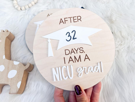 NICU Graduate Sign, I'm a NICU Grad Days in nicu sign for Hospital, nicu warrior gift, Peace Out nicu, nicu coming home
