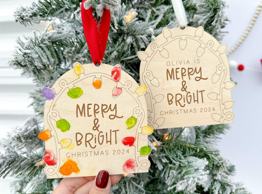 Kids Christmas Fingerprint Art Ornament, DIY Christmas Activity, Classroom Gift Christmas Craft, Kids Keepsake Ornament, Gifts Grandparents