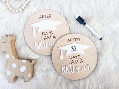 NICU Graduate Sign, I'm a NICU Grad Days in nicu sign for Hospital, nicu warrior gift, Peace Out nicu, nicu coming home