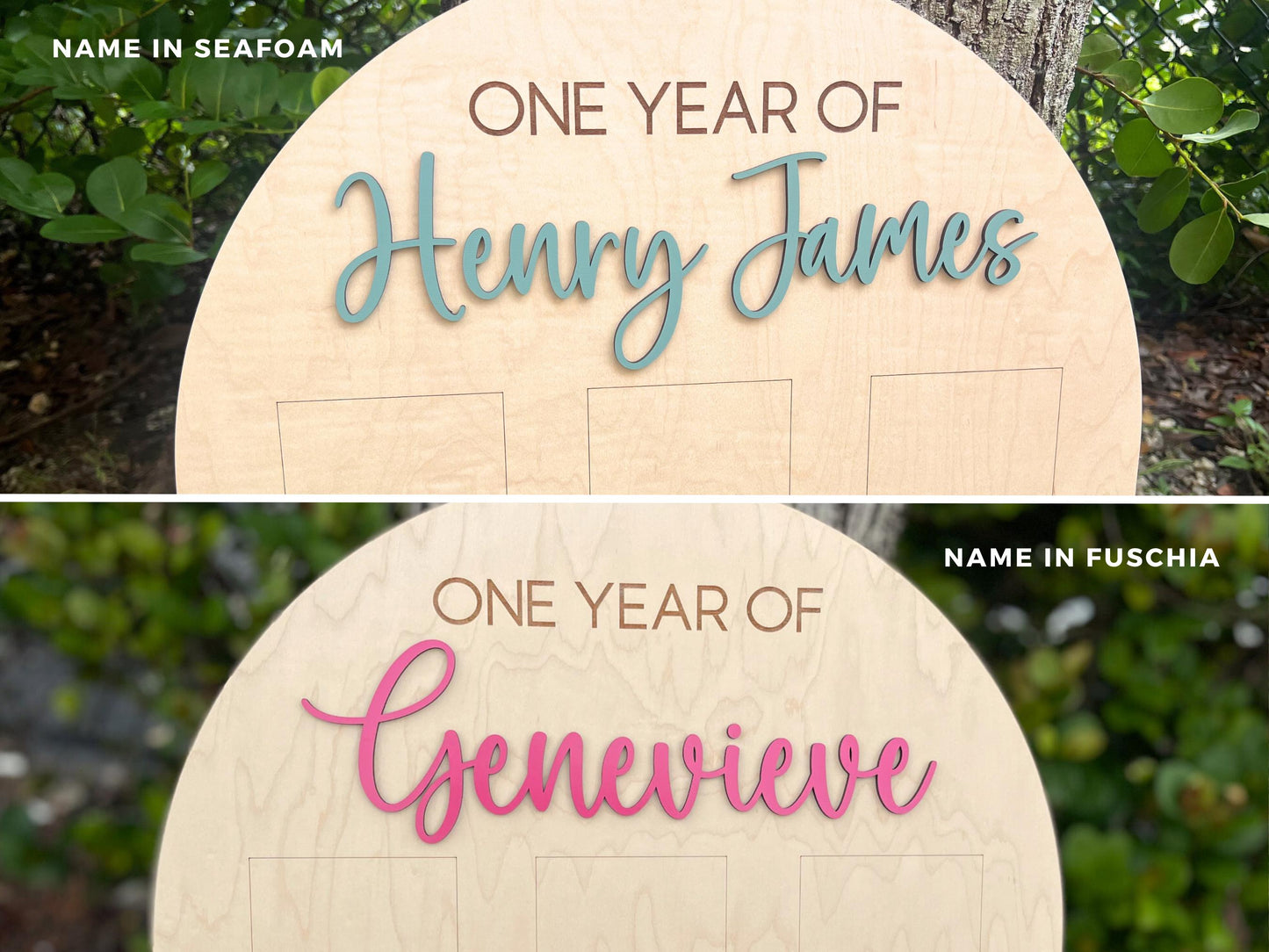 My First Year Board, One Year of Photo Board, First Year Board, First Birthday Decor, Baby's my first year sign 4x6, One Year Old Birthday