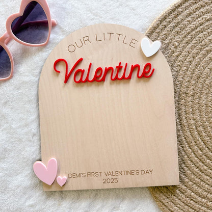 My First Valentine Kids Footprint Handprint Board