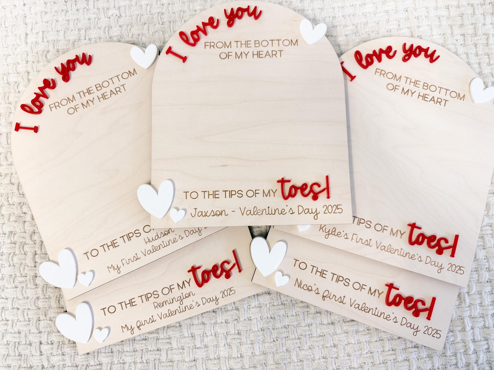 Valentine's Day Handprint Love Board, Kids Footprint Sign, First Valentine's Day Craft, Heart Keepsake Board For Baby's First Valentine