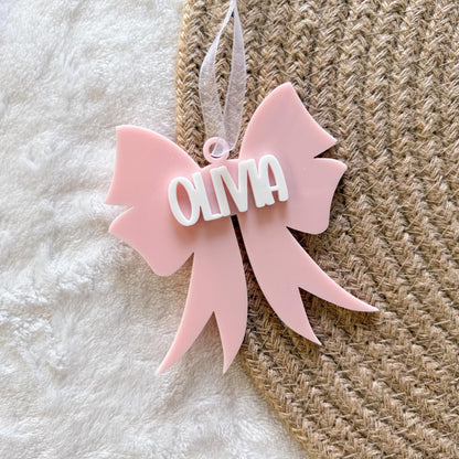 Bow Valentine's Day Name Tag