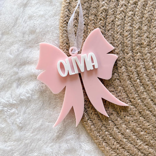 Bow Valentine's Day Name Tag