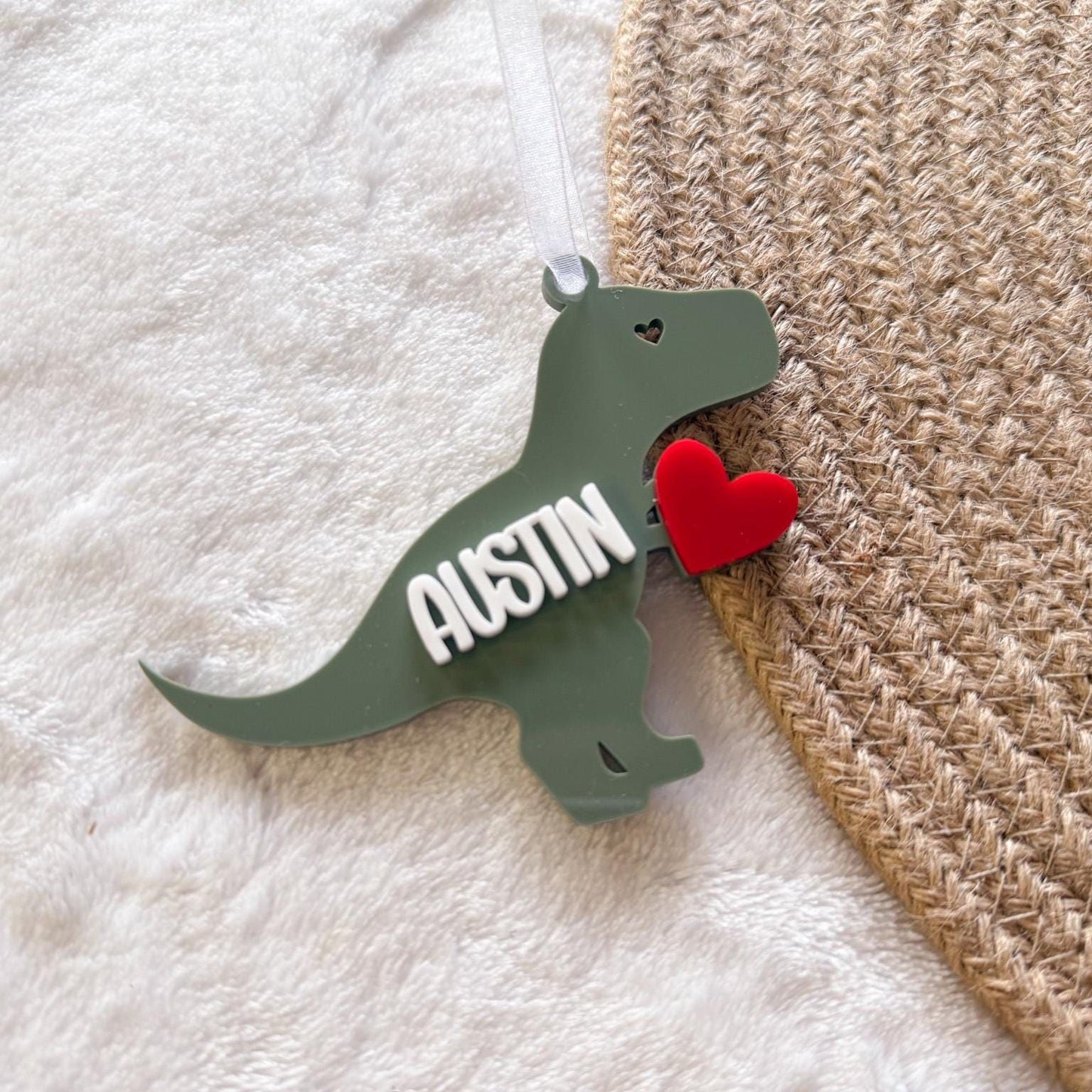 Dinosaur Valentine's Day Name Tag