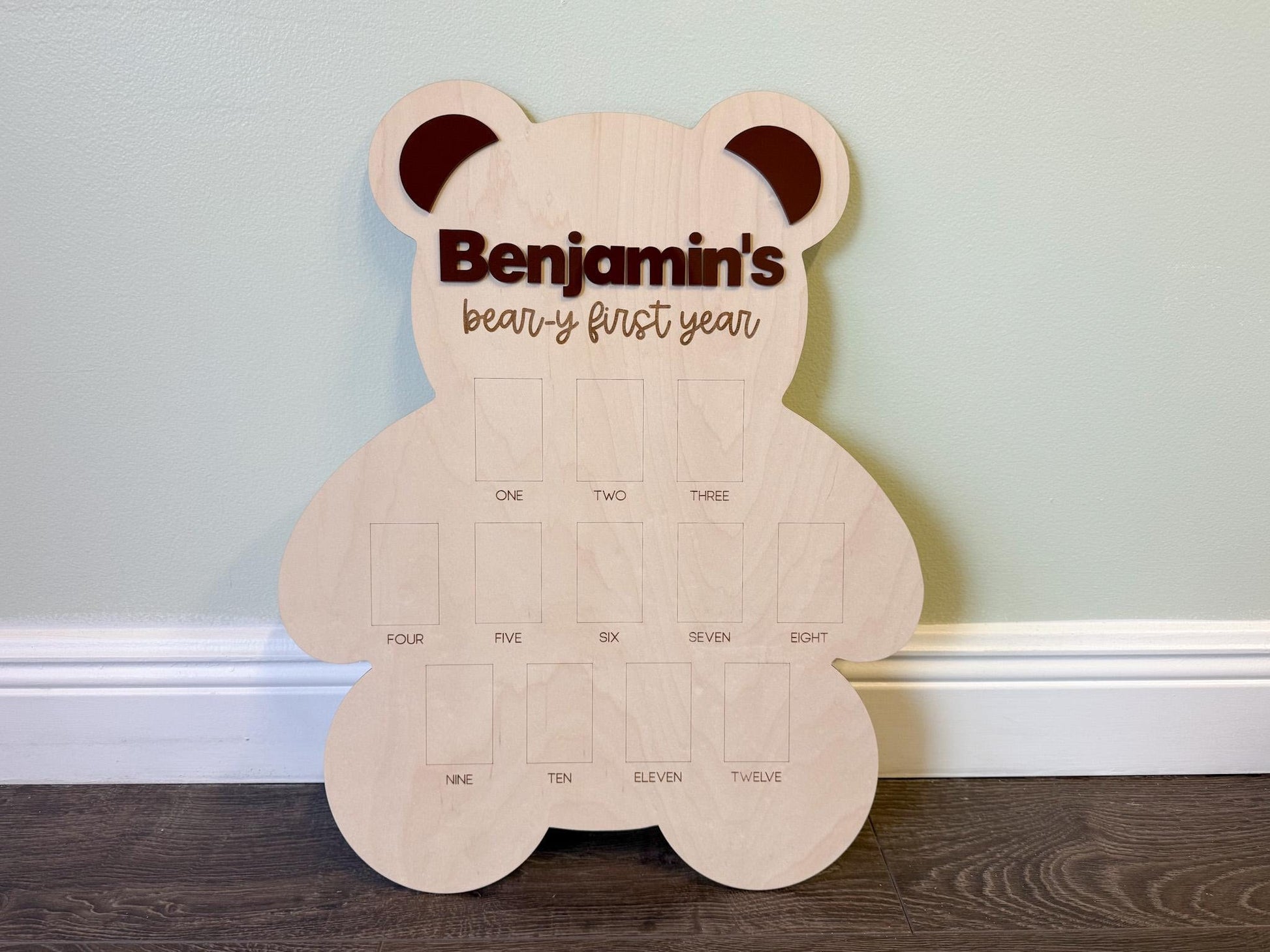 Beary First Birthday One Year of Photo Board, Beary First Year Board, Teddy Bear Birthday Theme, Bear Theme 1st Birthday Photo Collage