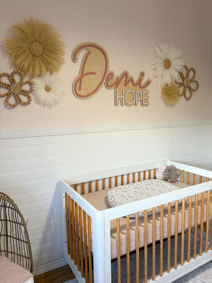 Backdrop sign with custom name for Baby Shower, Personalized Backdrop Name Sign, Large Baby Name Sign, Hedge Wall Sign, Wooden Name Cut Out