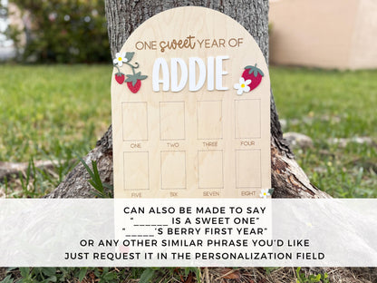 Berry First Birthday Photo Board, Berry Sweet Birthday One Year of Board Strawberry Birthday decor, One Sweet Year Display, Sweet One Decor
