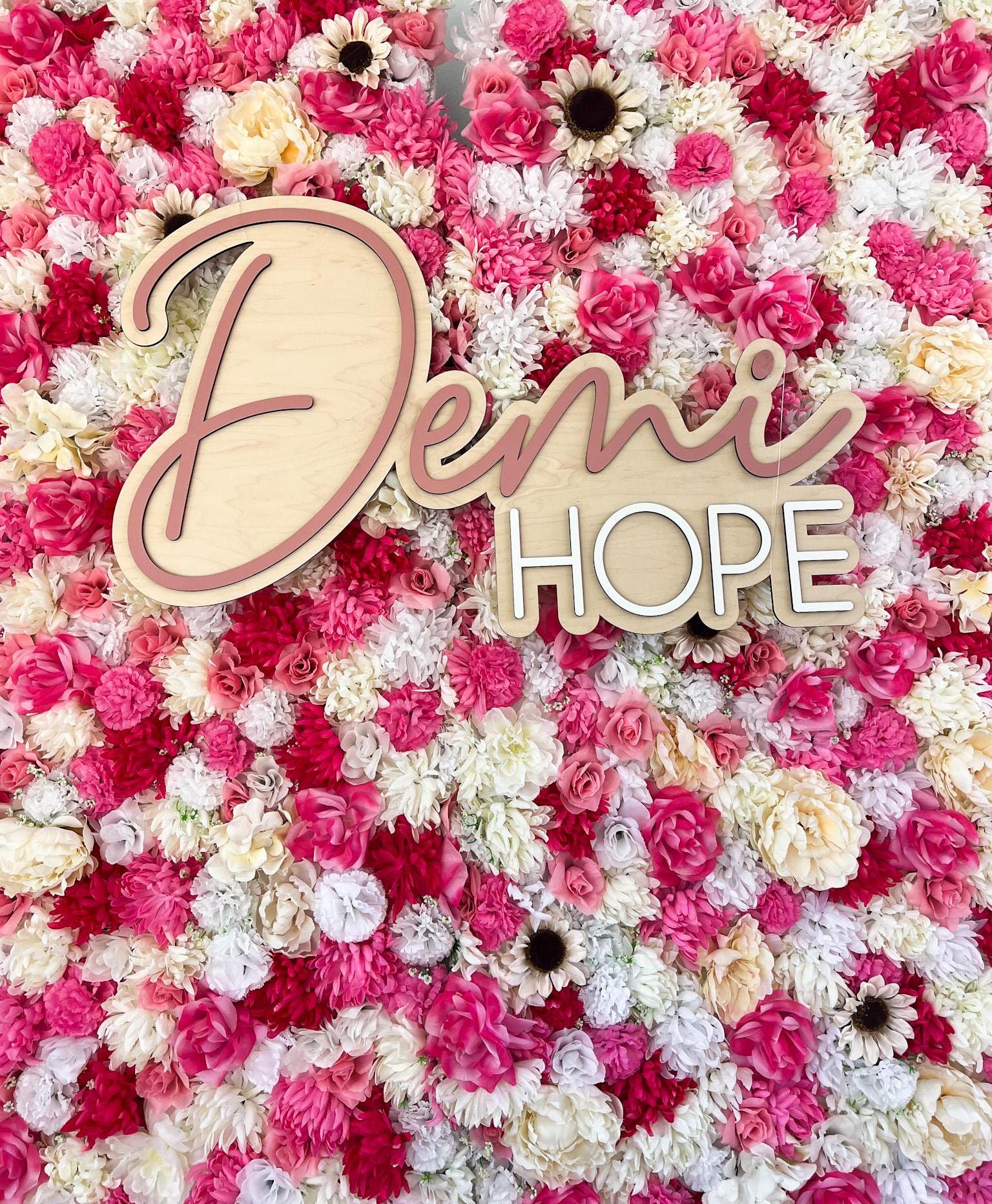 Backdrop sign with custom name for Baby Shower, Personalized Backdrop Name Sign, Large Baby Name Sign, Hedge Wall Sign, Wooden Name Cut Out